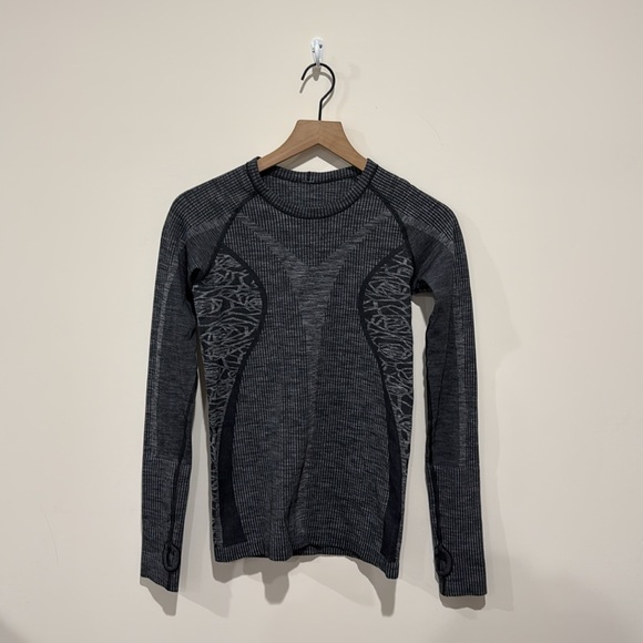 • Lululemon • Women’s Rest Less Pullover Heathered Black Gray / Black 4 - Picture 3 of 5
